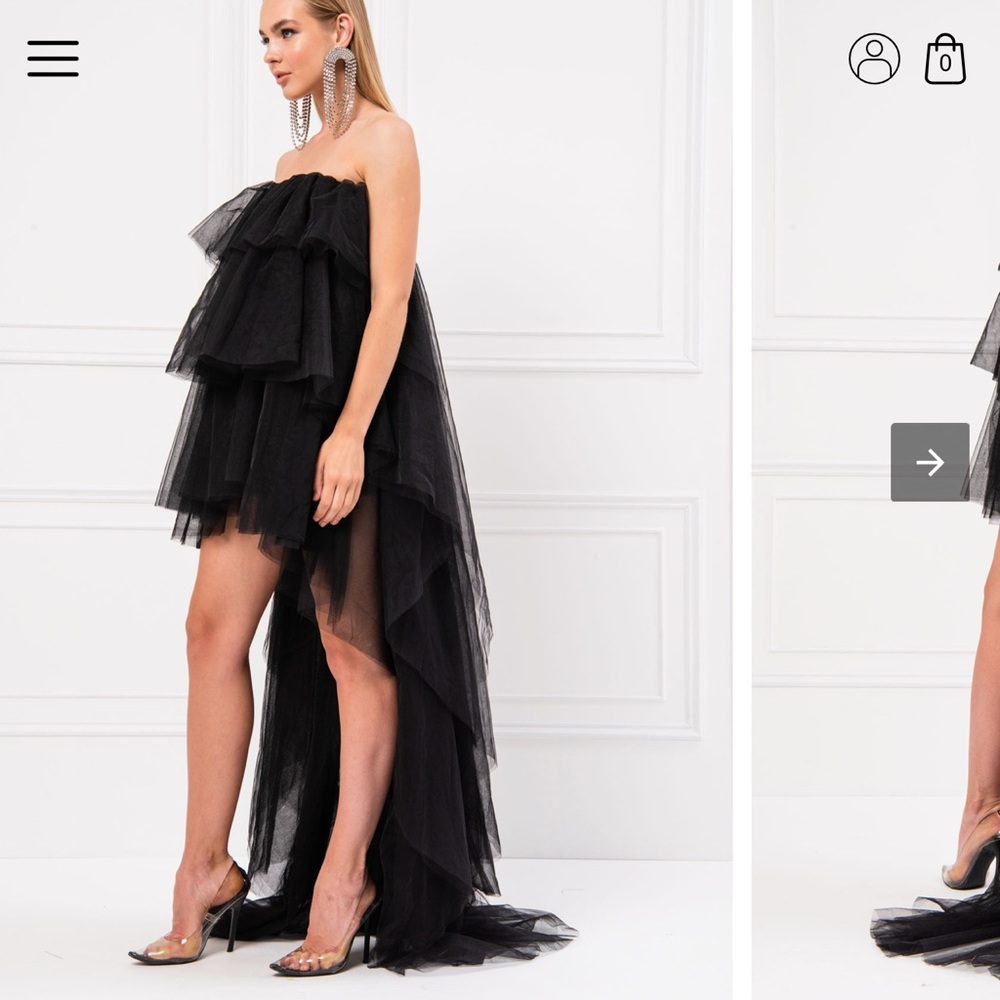 Black long Tulle dress